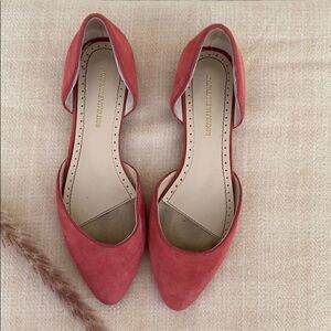 Adrienne Vittadadini Pink Suede Flats